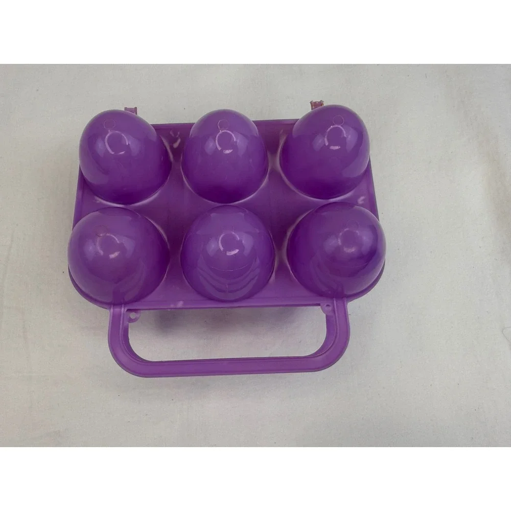 Vintage Jell-O Jiggler Egg Molds Set of 2 Pink and Purple Plastic 6 Cavity Trays